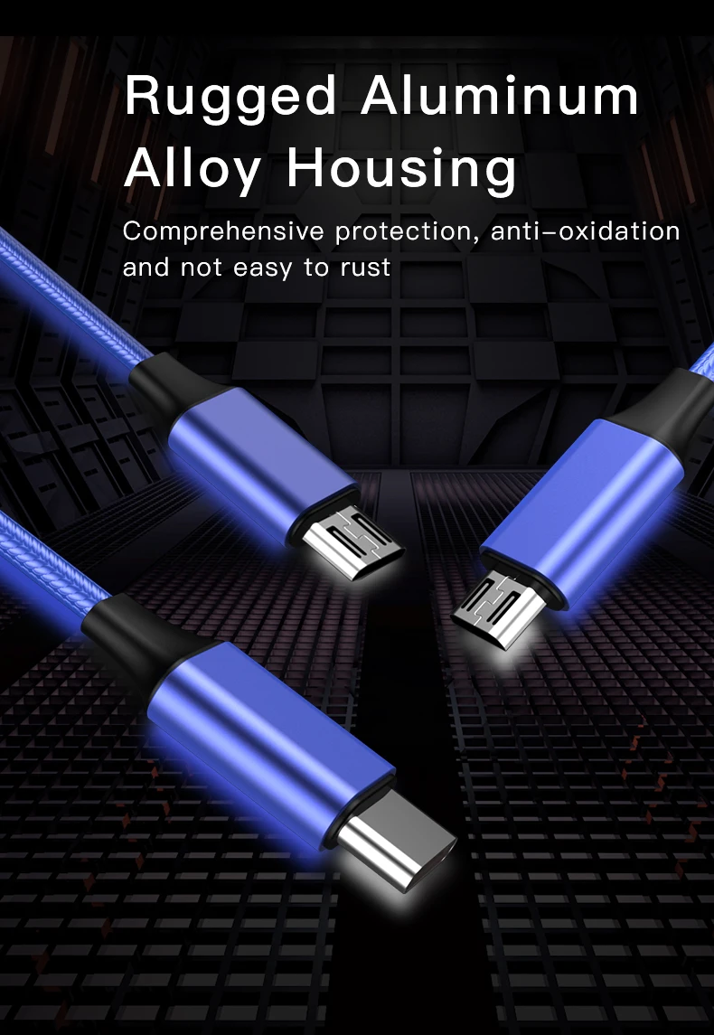 Promotion Gift Items Type C IOS Micro Nylon Braided 15cm Keychain USB Charging Cable For Smartphone - ANKUX.COM