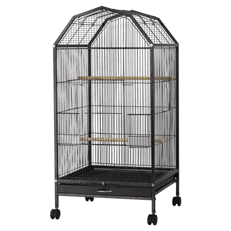 

Hot Sale Steel Wire Extra Large Deluxe Breathable Pets Cage Bird House, Black