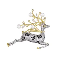 

brooches-466 xuping Christmas moose reindeer shape party brooches women jewelry gift brooch