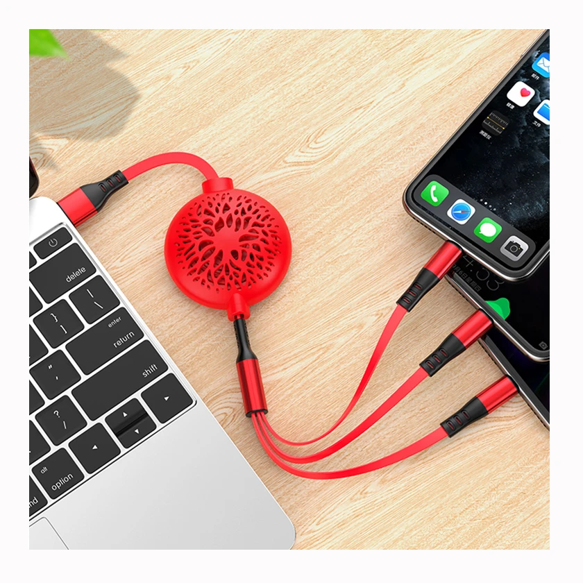 

Hot 3 In 1 Usb Cable Micro Usb Fast Charging Nylon 2A ODM & OEM Manufactory Data line cable, Red \black \green \pink \yellow\oem