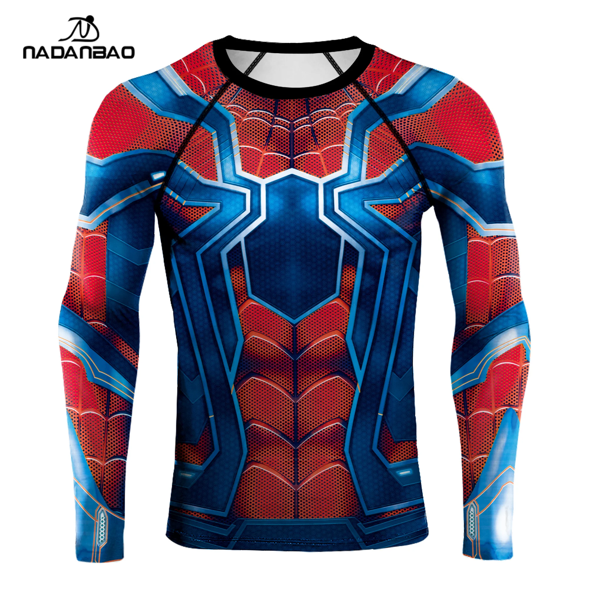 

NADANBAO 2021 long sleeves T-shirts custom print wholesale instock costume pullover T-Shirts Casual tight mens tshirt, Picture shows