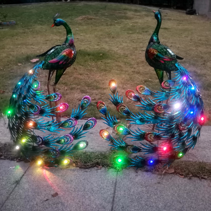 

handmade peacock decorations Solar Powered Garden Ornament