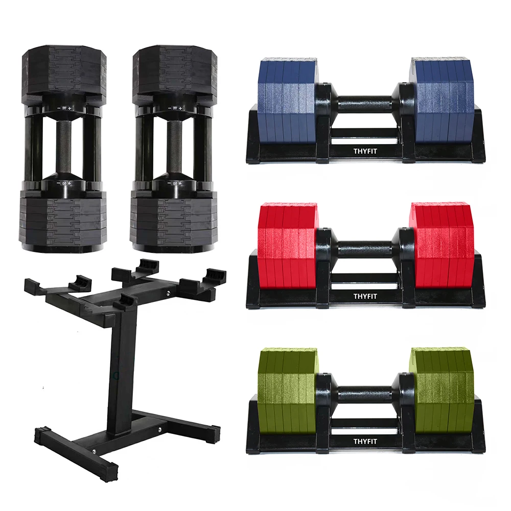 New Arrival Gen 2 Decagonal Adjustable Dumbbell Set 5LB Increments with 50LB 70LB 80LB Free Weights