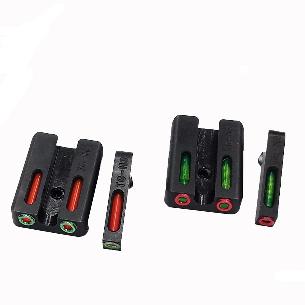 

Fyzlcion Glock Real Red green Fiber Optic Front with Combat Rear Sights focus-lock