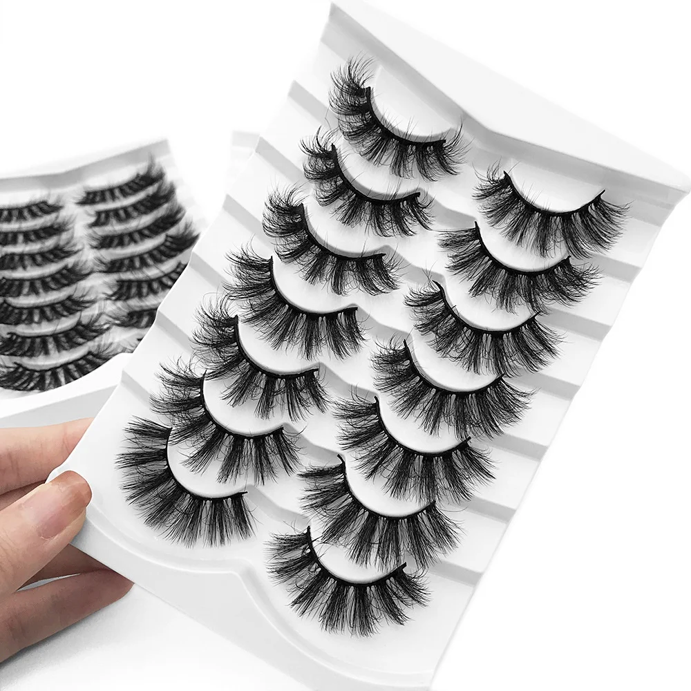 

Wholesale 18-22mm super thick eyelashes curling messy 3d European and American false eyelashes