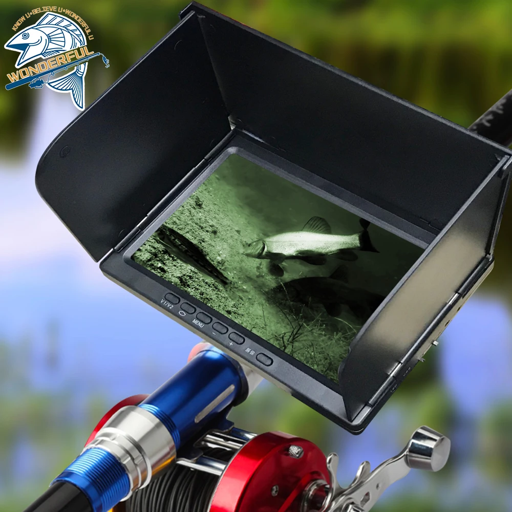 

7inch high definition screen HD image high capacity battery wide angle portable night version dept visual fish finder