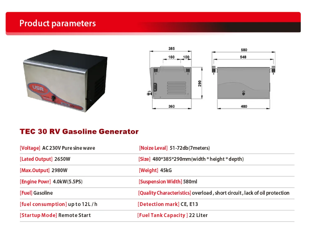 generator silent portable for caravan Honda engine Truck inverter generator set 3kW price