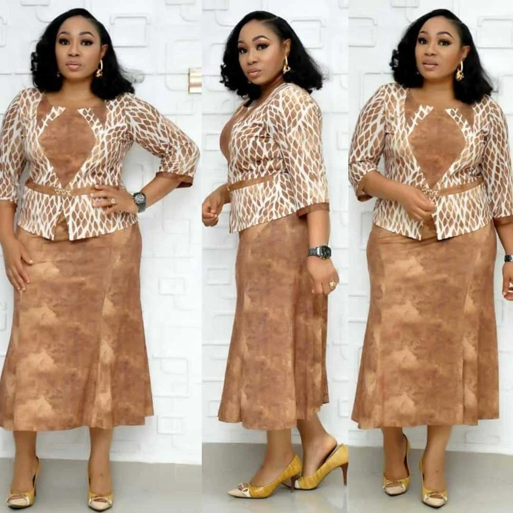 

African Dresses For Women Elegent Fashion Style Plus Size Midi Dress  Africa Clothing