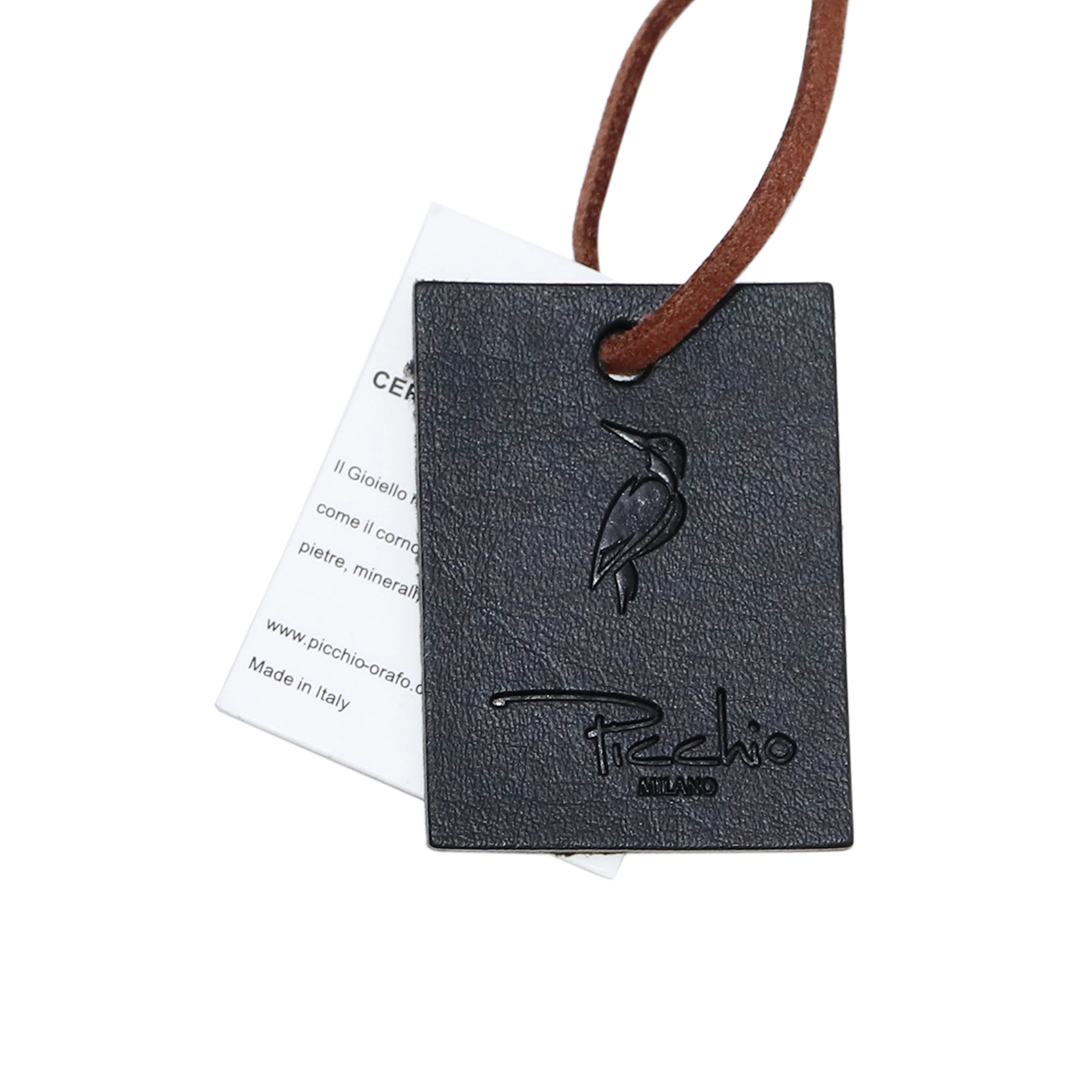 

Customize Black 2 layers Luxury print Hang tags wig label Clothes Brand Swing leather Label tag, Customized color