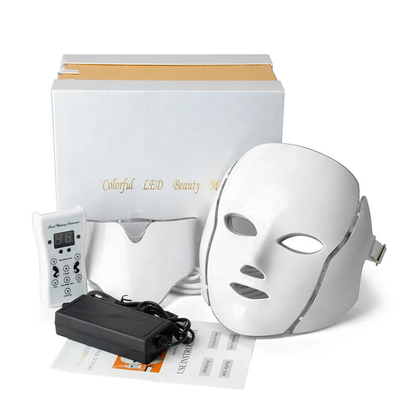 

LED Facial Mask Skin Rejuvenation Photon with Neck Therapy skin care equipment beauty products for women beauty personal care