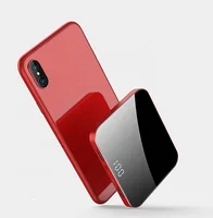

Factory Supply Aluminum and Glass Material Mirror Powerbank Slim Charger 10000mah