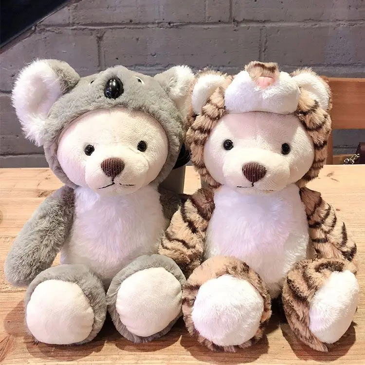 

Factory direct animals hat plush teddy bear toy creative plush toy