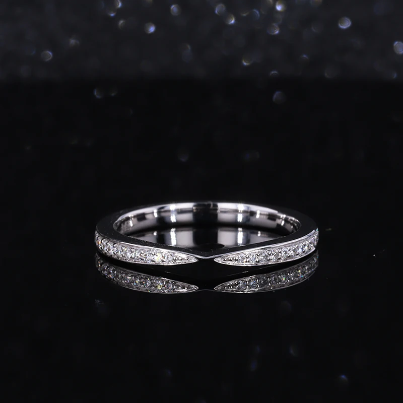 Starsgem 14K White Gold Band 1
