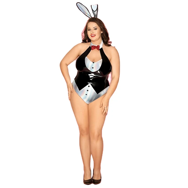 

Plus size bunny girl uniform sexy costume for big size women, Same as the picture