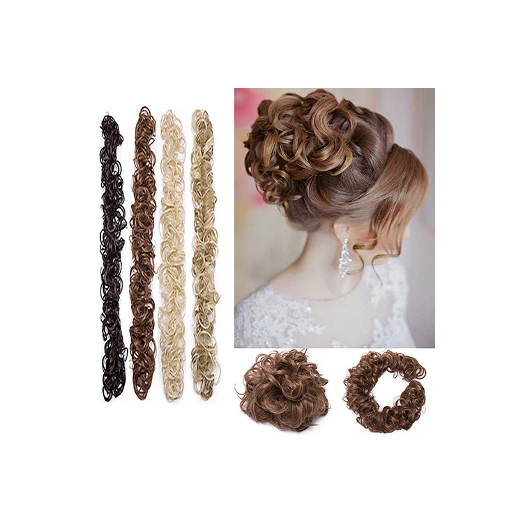 

Exclusive Sales Fashionable Lady Flowing Black Chignon Ombre Hairpiece