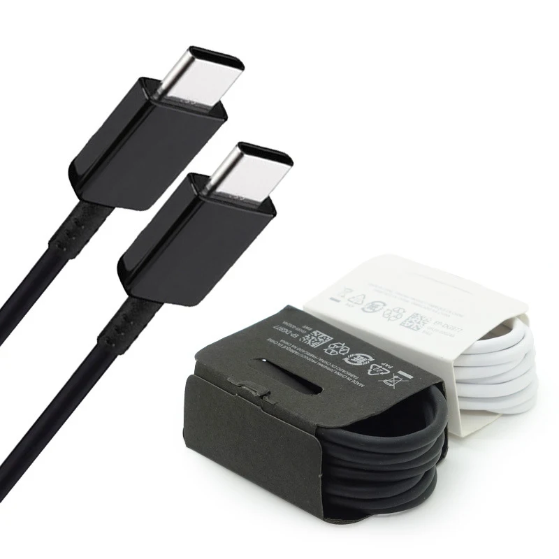 

100% 100W original USB C to Type C 1M Type C Fast Charge PD Cable For Samsung Galaxy Note 10 Data Line, White