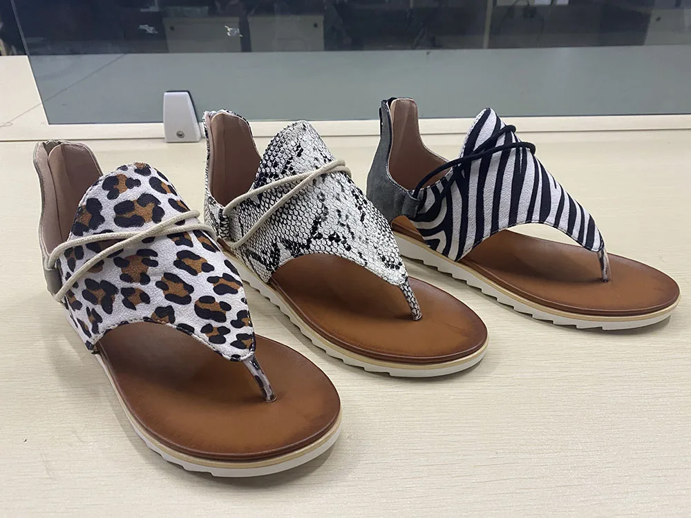 womens leopard print gladiator sandals