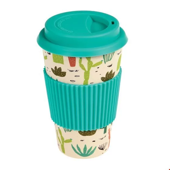 新客户设计的可生物降解水杯可重复使用的塑料咖啡杯竹纤维杯