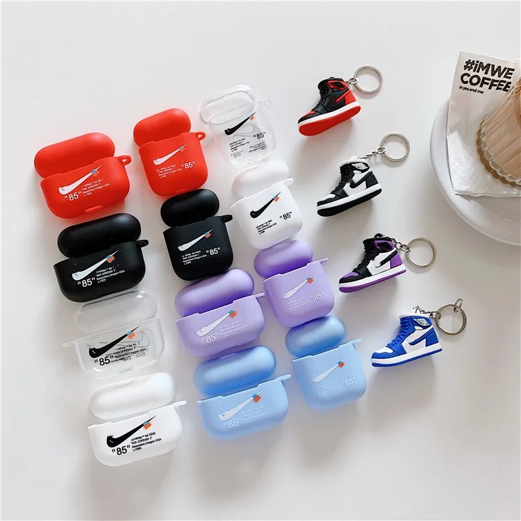 

AJ Sneaker 3D slicone Shoes Designers soft TPU cover cases for Airpod pro hot selling Earphone Case For airpods 2