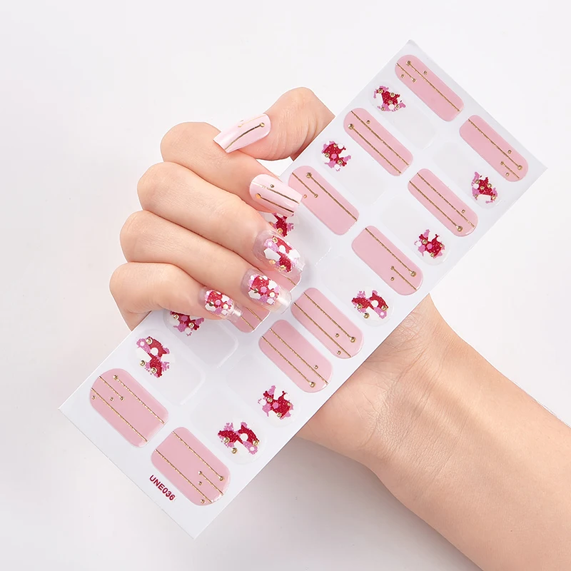 

Hot selling stickers non toxic nail wraps colorful nail sticker