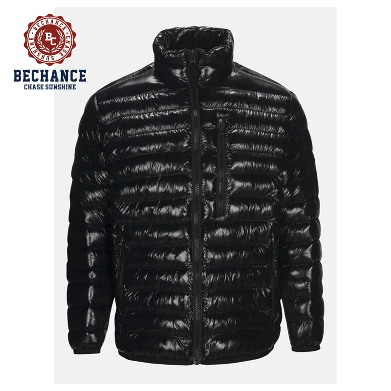 

Men's fashion casual classic black lightweight down jacket