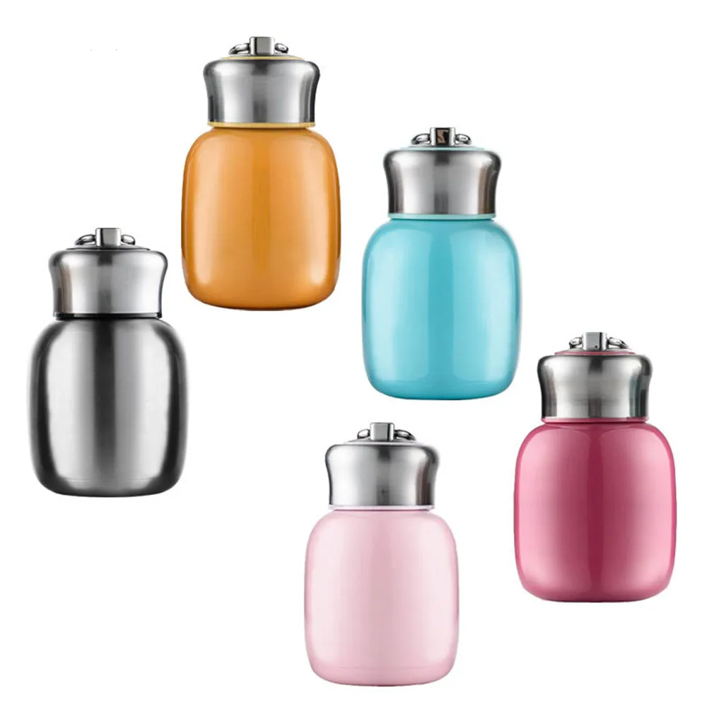 

200ML/280ML/300ML Mini Cute Coffee Vacuum Flasks Thermos Stainless Steel Travel Drink Water Bottle Thermoses Cups and Mugs., Customized color acceptable