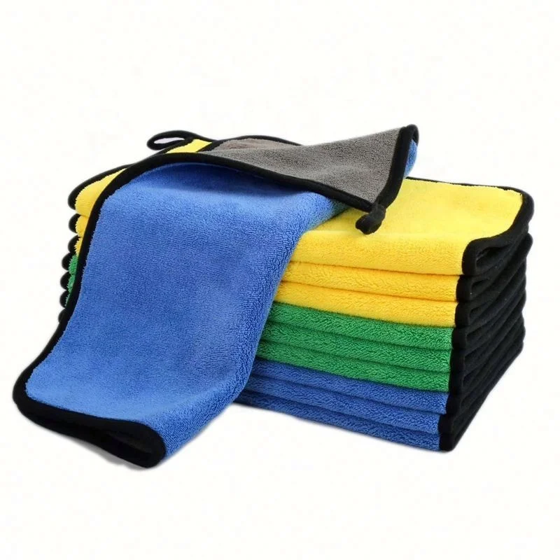 

Car Wash Drying Microfiber Towel Kitchen Cleaning Duster Cloth, Yellow/green/blue