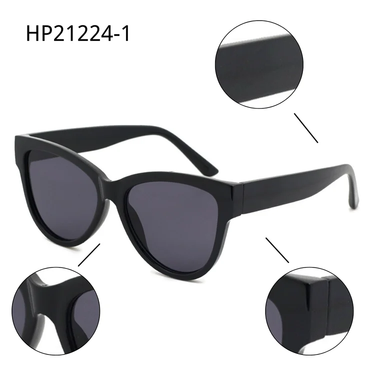 

2021 VIFF HP21224 Custom Logo Designer Sun Glasses River Retro Black Tortoiseshell Unisex Shades Cateye Sunglasses