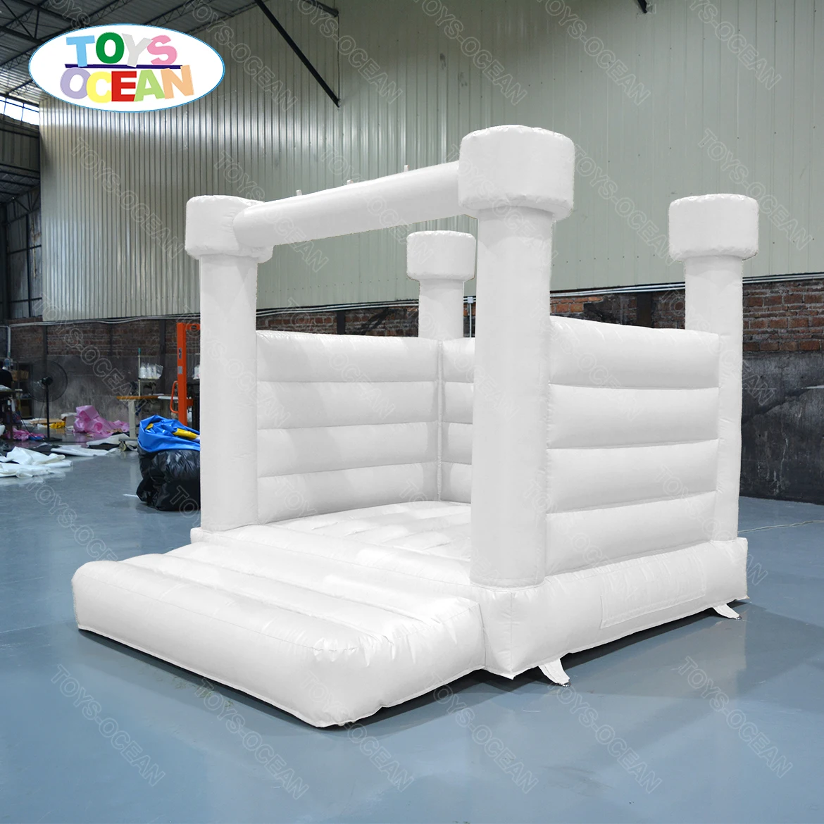 

10X10ft white bounce house kids bouncy castle jumper inflatable
