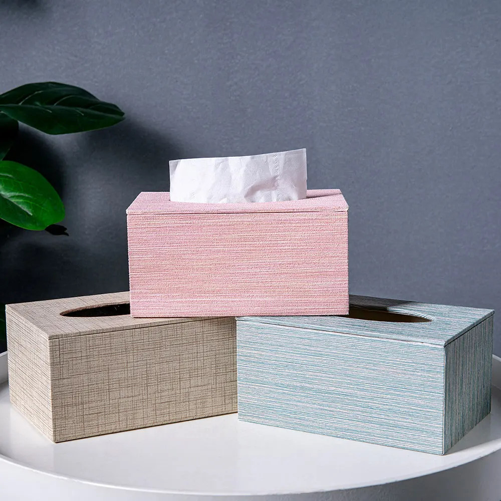 

Wooden Tissue Box Square Home Tissue Container Car Napkins Holder Case Home Organizer Kitchen Hotel Holdler Simple Stylish desk