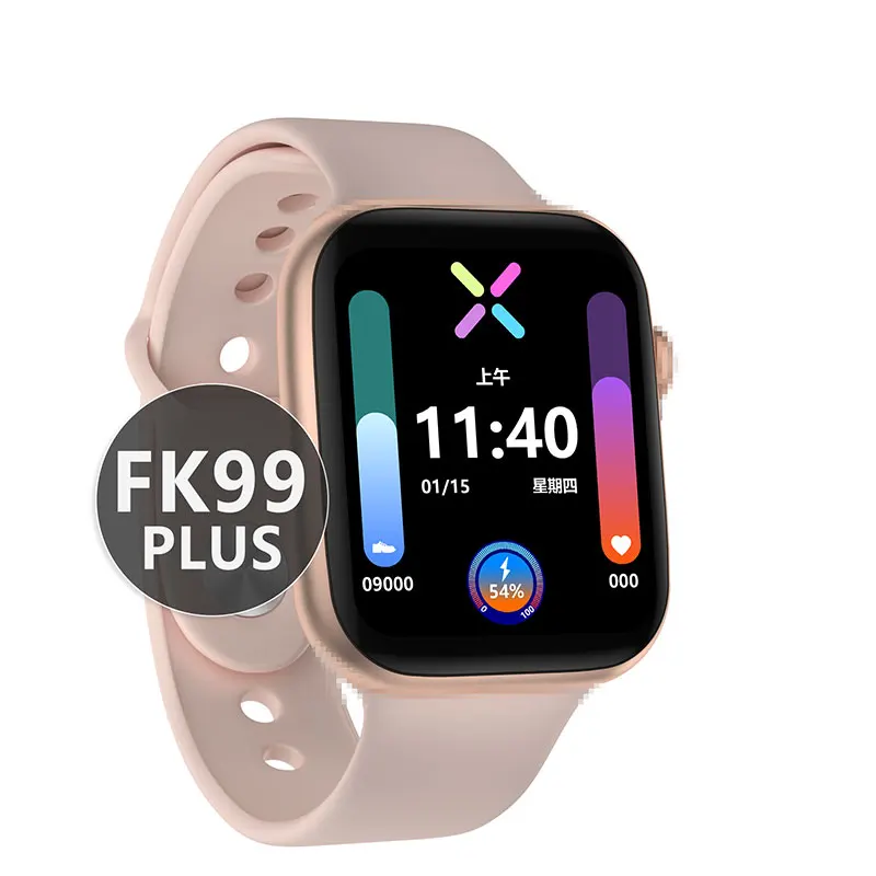 

2021 newest fk99plus Watch Smart Watch 1.78 Inch HD Screen Encoder Knob Calling Men Women FK99pro Smartwatch, Black white