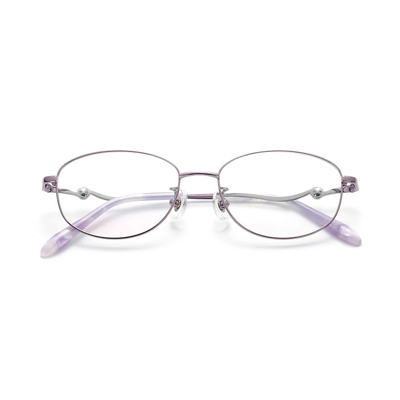 

Modern Style Round Women Clear Spectacle Optical Semi-Titanium Eye Glasses Frame, Black/gold/sliver