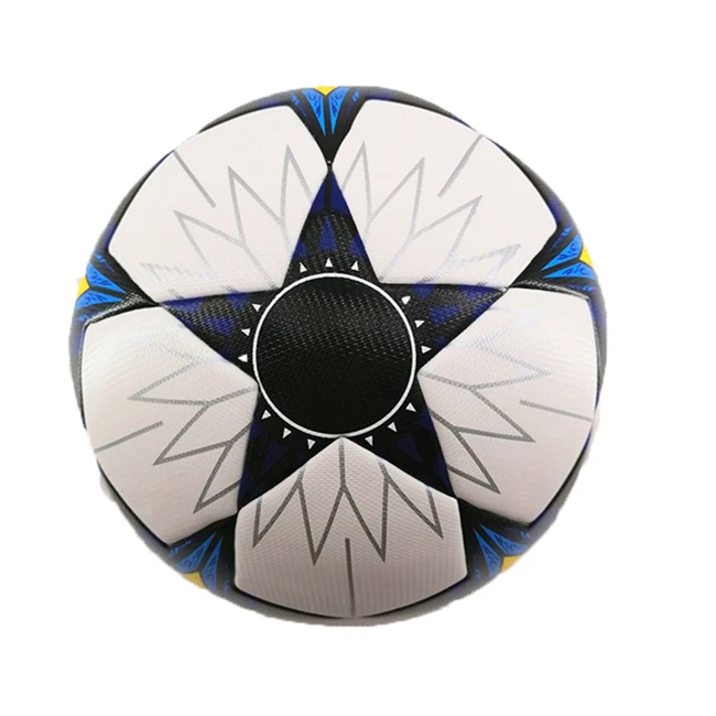 

High quality professional match quality pu Football soccer ball hand-stitched soccer OEM from Pakistan, Red & green