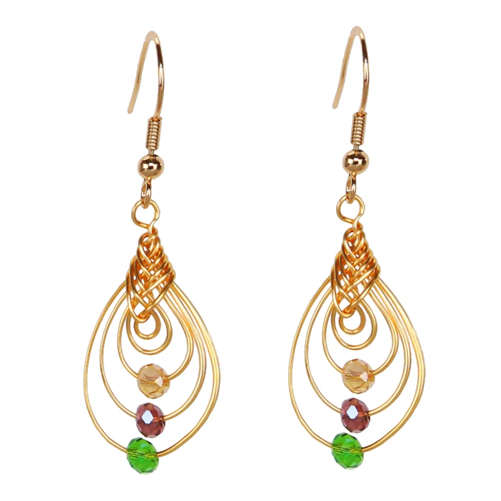 

Custom Handmade Wire Wrap Fashion Earrings For Women, Colors