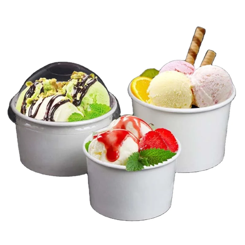 

Free samples disposable ice cream containers biodegradable ice cream cup custom 120ml ice cream cup, Natural or customized