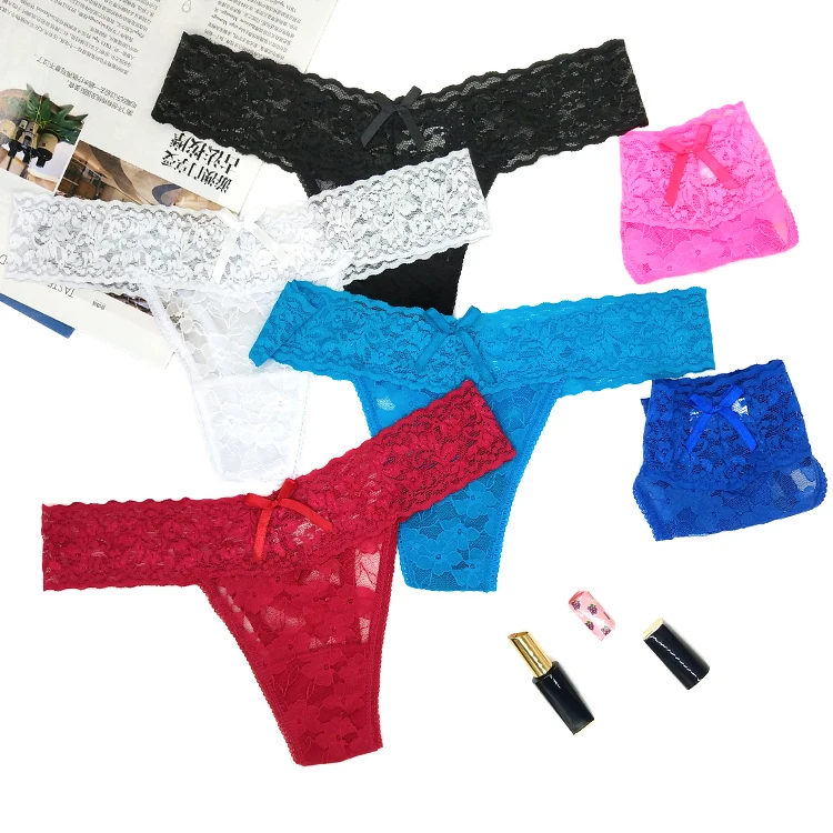 Yun Meng Ni Lacy Panties T-back Lace Ladies Bikini Panties Sexy G String Women\'s Panties Thong Sexy Underwear