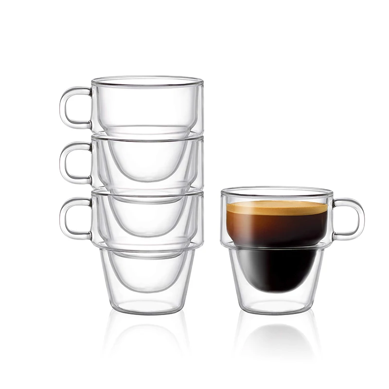 Wholesales White Suction Cups Glass Reusable Coffee Cup Brea