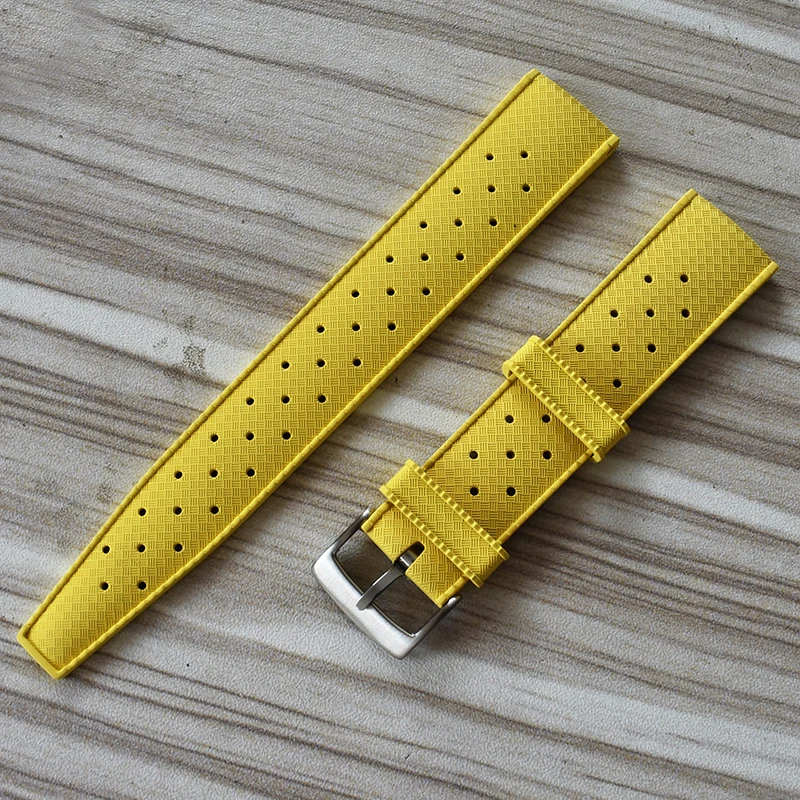 

Quick Release Tropical Style FKM Rubber Watch Strap Band 18mm 19mm 20mm 21mm 22mm