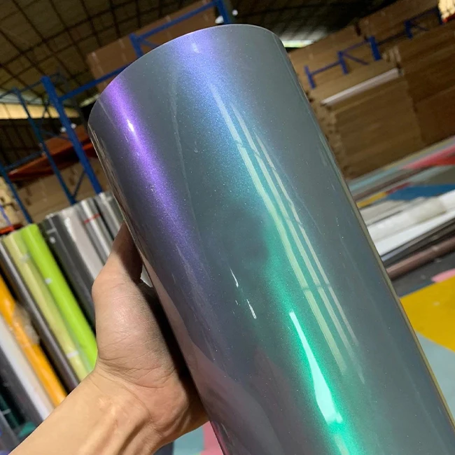 

1.52*18m Color Change Film Car Body Film Car Vinyl Wrap Film Blue Purple Finch Green For Car