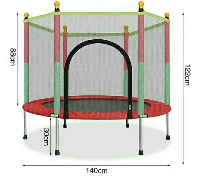 

Outdoor kits safe net fitness trampoline/jumping trampoline, Red,blue,yellow,pink