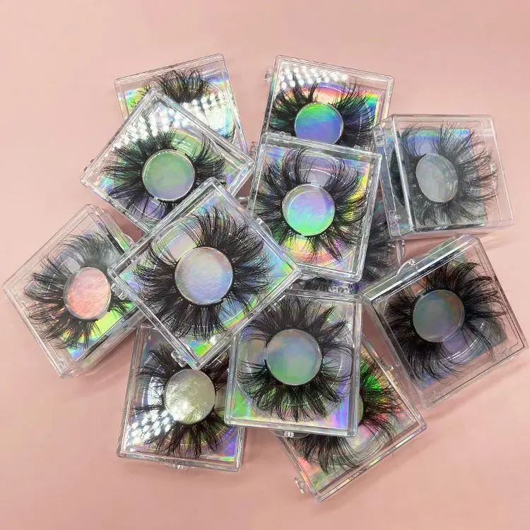 

Eyelash Vendor 3D Handmade Mink Lashes 100% Real Mink Eyelashes Free Package Case With Glitter, Natural black or colorful