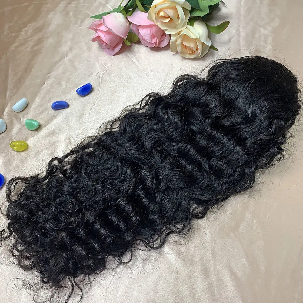 

Factory Price Peruvian Unprocessed Virgin Human Hair Glueless Body Wave 360 Lace Frontal Preplucked Lace Front Wig, Natural black color of hair & medium brown of lace
