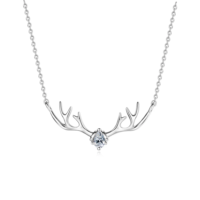 

Fashion charm jewelry deer necklaces silver necklace 925 sterling pendent necklace for women ladies custom