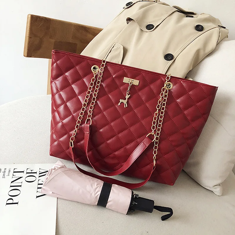 

2020 womens fashion chain big shoulder bag for women crossbody large bag crossbody hand bag, Accept customizable color