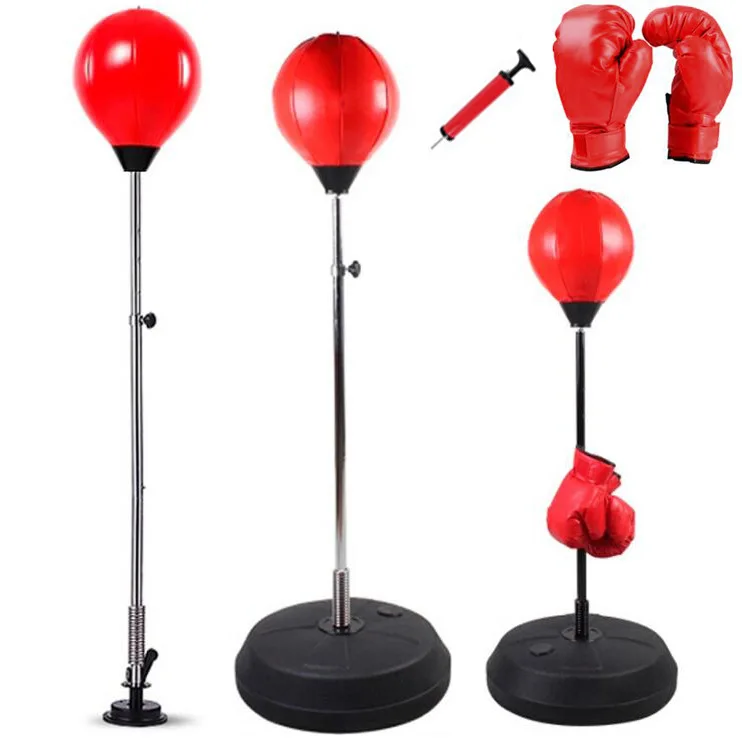 

Gym Home Office Usage Adjustable Freestanding Reflex Bag Adult Kids Teenager Boxing Set Punching Ball Speedball