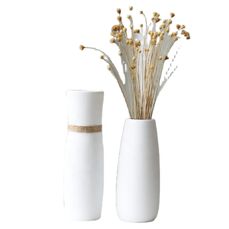 

Wholesale White Nordic Vase Decoration High Quality Porcelain Ceramic White Flower Vase For Home Decor