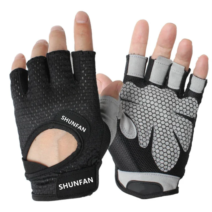 

Microfiber Anti-Slip Silica Gel Grip Padded Workout Gloves Weight Lifting Gym Gloves, Optional