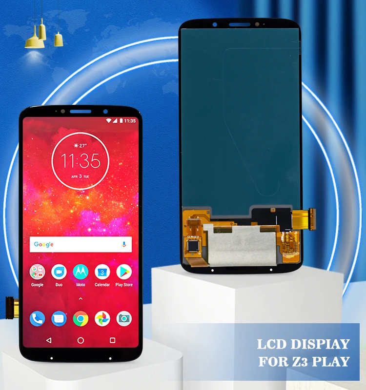

2021 1 by 1 tested lcd assembly spare parts replacement display for motorola z3 play oled