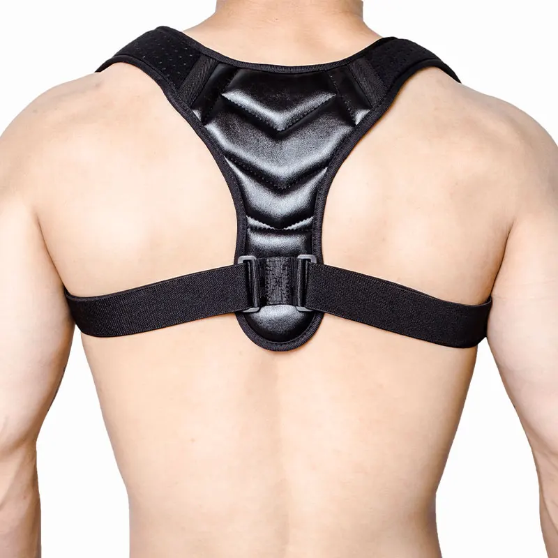 Neoprene Adjustable Back Posture Corrector Clavicle device Shoulder Brace Pain Relief, Black