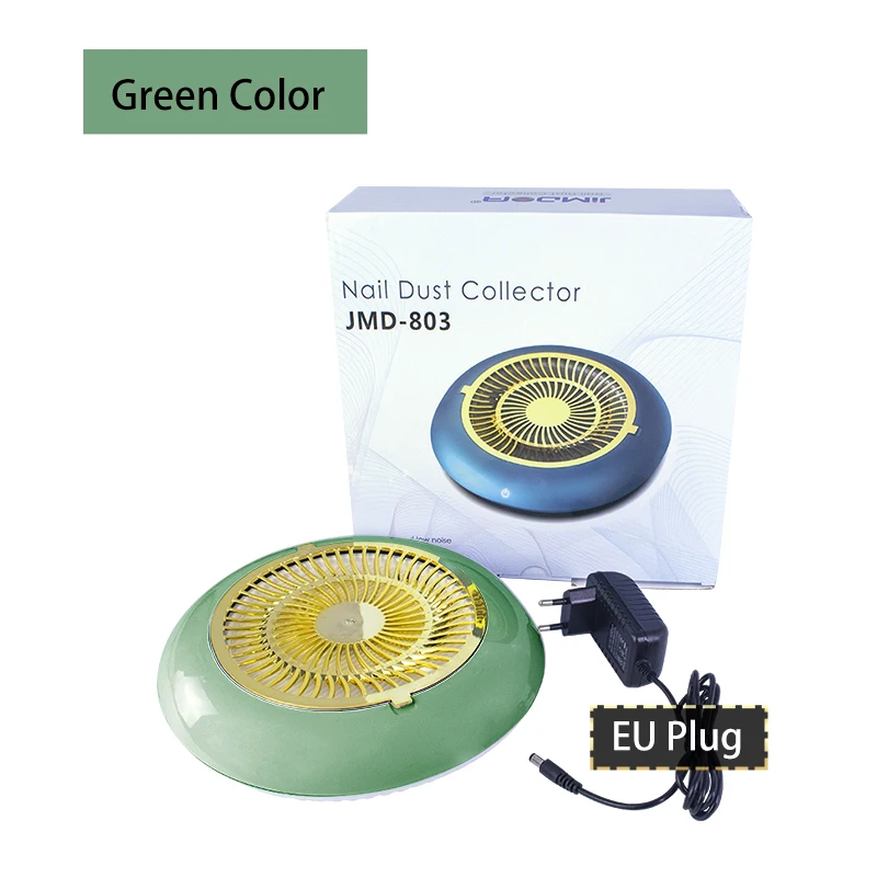 

Hight quality CE 45w acrylic professional drill nail dust collector 2-in -1 collecter, White /green